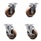 Service Caster 5 Inch High Temp Glass Filled Nylon Swivel Top Plate Caster Set with 2 Brakes SCC-20S514-GFNSHT-TP2-2-TLB-2 - alternate 1